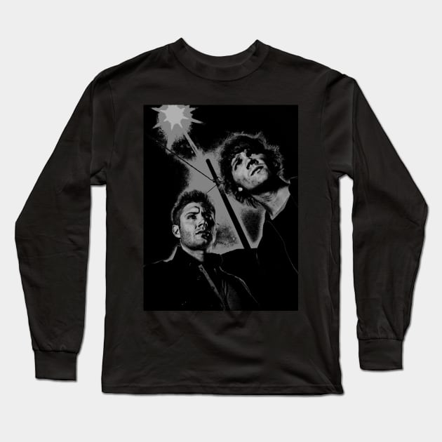 J2 S1 Promo Staring B&W Vintage Long Sleeve T-Shirt by kaseysdesigns